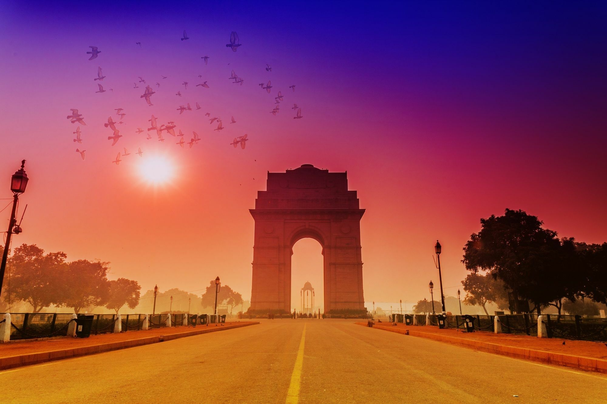 Aloft New Delhi Aerocity Εξωτερικό φωτογραφία India Gate at sunset